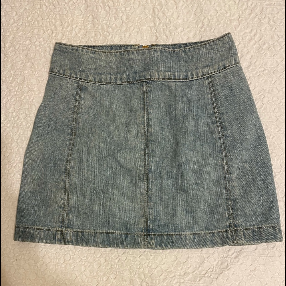 Free People Denim Jean Skirt